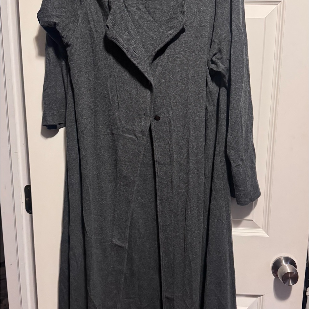 Lands' End Charcoal Long Sleeve Duster